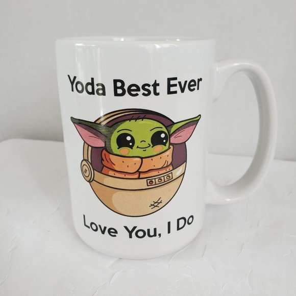 "Yoda Best Ever , Love You I do" Coffee Mug Cup Star Wars Grogu - Picture 11 of 12